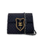 CHANEL VINTAGE EMBLEM CHAIN SHOULDER BAG BLACK CANVAS 90254623 - PURPOSE