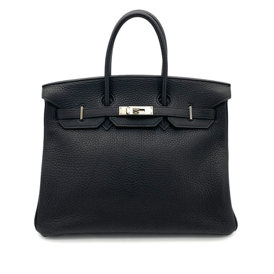 HERMES BIRKIN 35 BLACK TOGO HAND BAG □I SHW 90254627