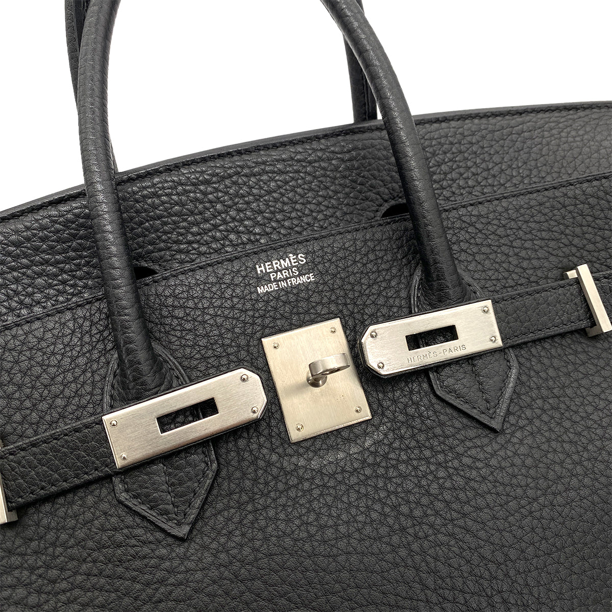 HERMES BIRKIN 35 BLACK TOGO HAND BAG □I SHW 90254627
