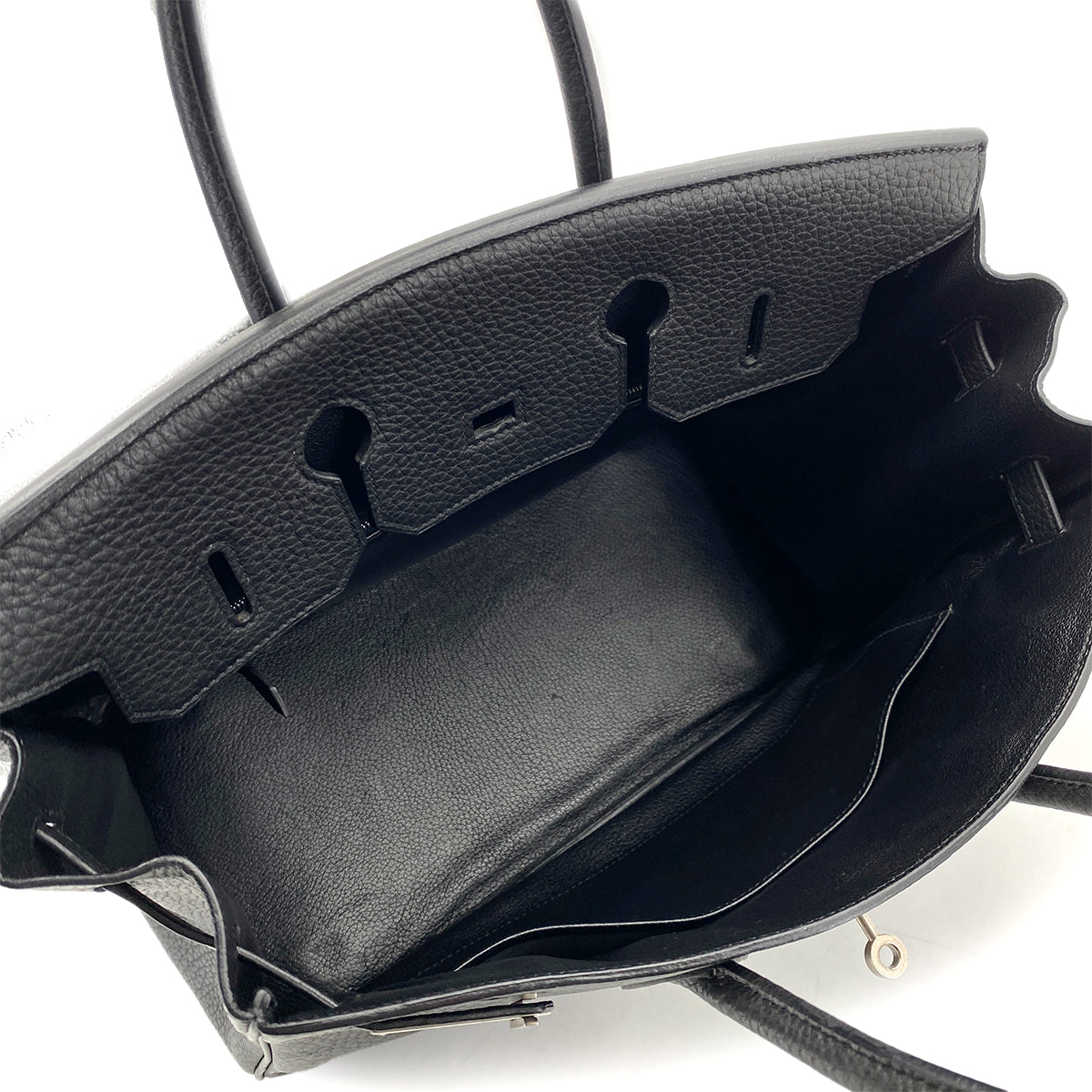 HERMES BIRKIN 35 BLACK TOGO HAND BAG □I SHW 90254627