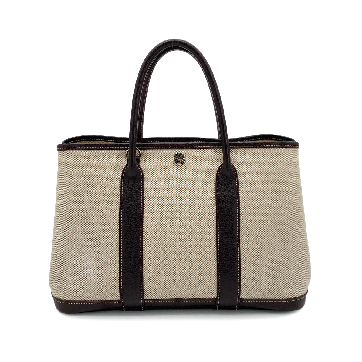 HERMES GARDEN PARTY TPM MARON TOILE H TOTE SHOULDER BAG □H 90254692