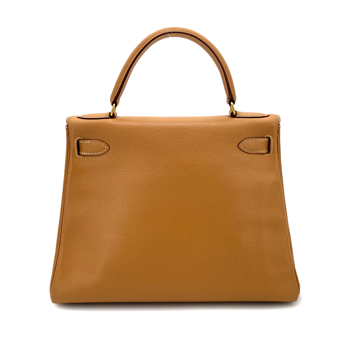 HERMES KELLY 28 RETOURNE NATURAL COUCHEVEL HAND SHOULDER BAG 〇W GHW 90254694