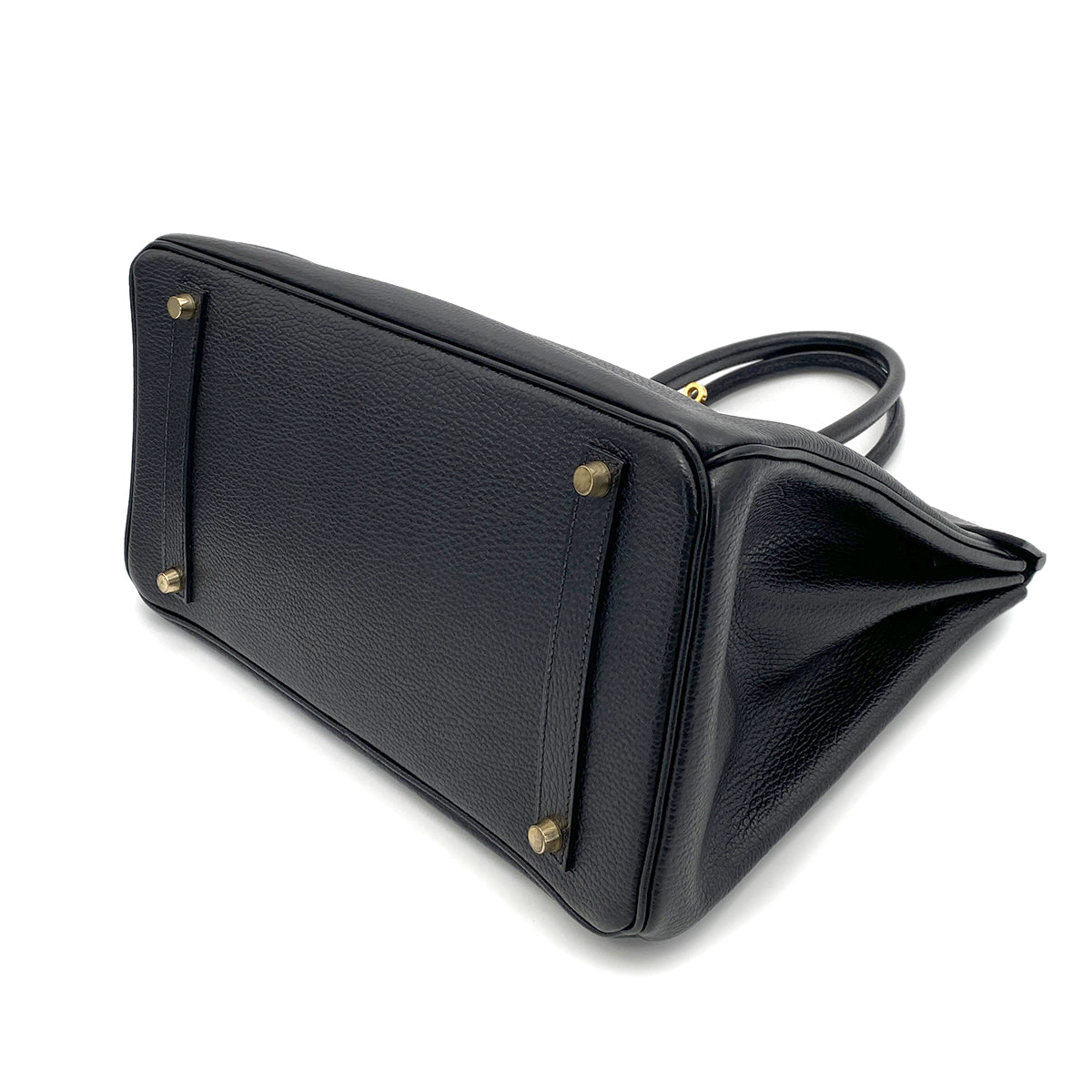 HERMES BIRKIN 35 BLACK ARDENNES HAND BAG □E GHW 90254696