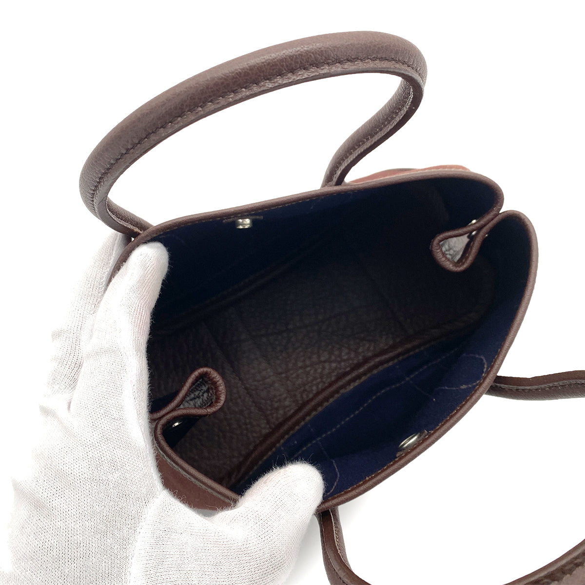 HERMES GARDEN PARTY TTPM TOILE OFFICIER HABANA BLUE HAND BAG □I 90254918