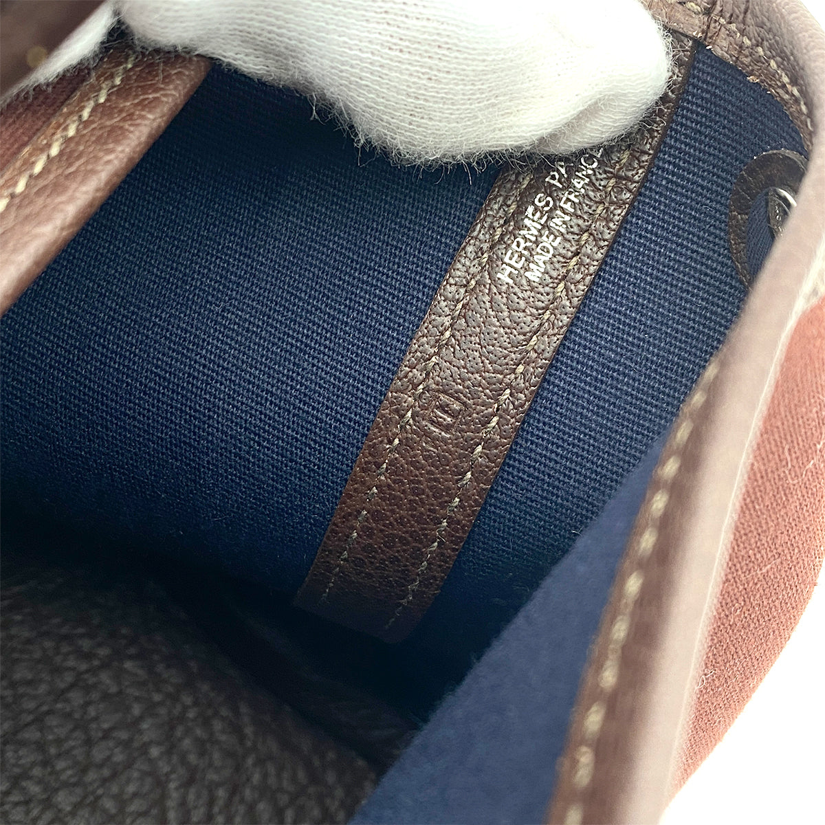 HERMES GARDEN PARTY TTPM TOILE OFFICIER HABANA BLUE HAND BAG □I 90254918