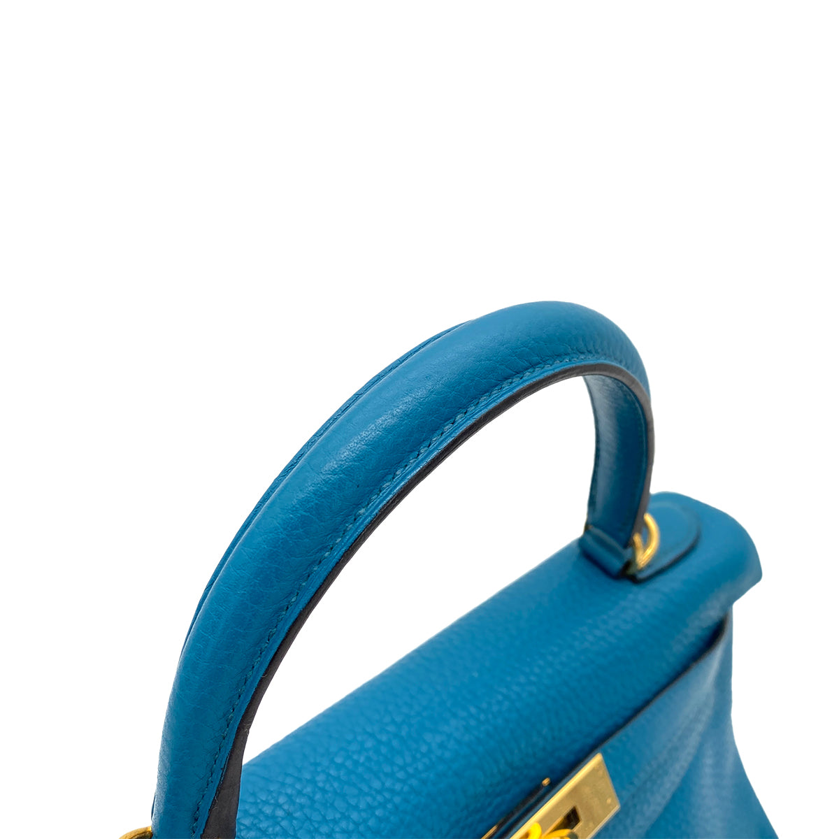HERMES KELLY 28 RETOURNE BLUE IZMIR TAURILLON CLEMENCE HAND SHOULDER BAG □Q GHW 90254921