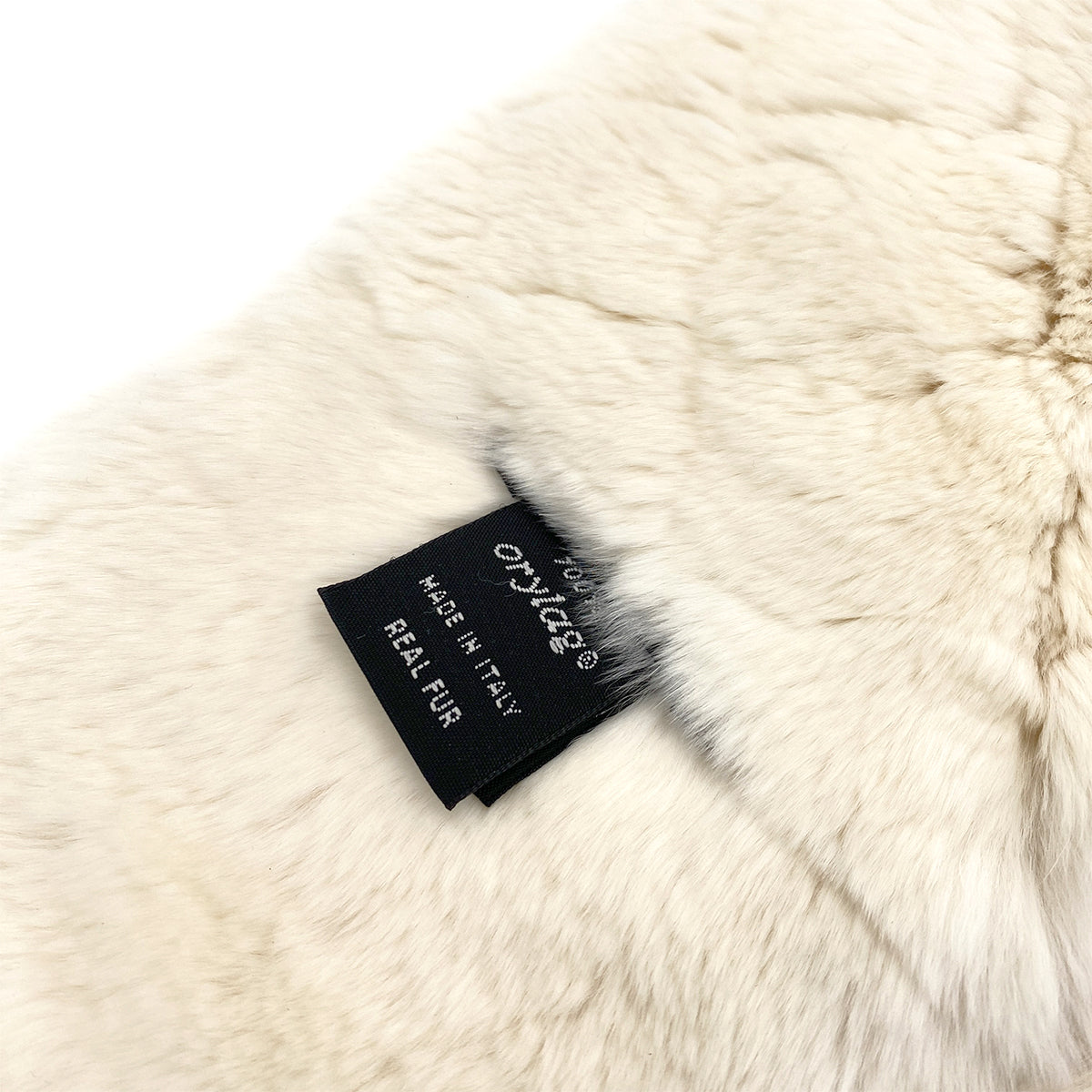 CHANEL ORYLAG FUR SCARF RABBIT BLACK WHITE COCOMARK 90254924