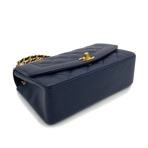 CHANEL VINTAGE DIANA SMALL CHAIN SHOULDER BAG NAVY CAVIAR SKIN 90255084 - PURPOSE