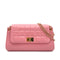 CHANEL VINTAGE 2.55 CHOCOLATE BAR CHAIN SHOULDER BAG PINK LAMB SKIN 90255095 - PURPOSE