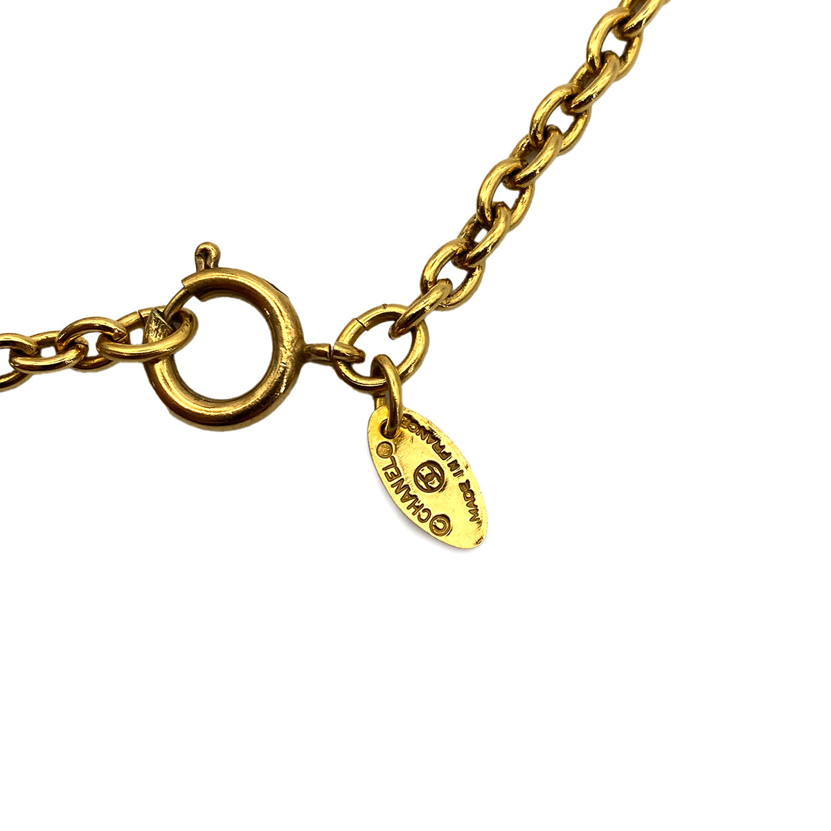 CHANEL VINTAGE NECKLACE COCOMARK RHINESTONE ACCESSORY 90255108