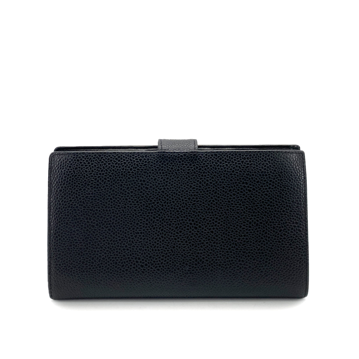 CHANEL VINTAGE BIFOLD LONG WALLET BLACK CAVIAR SKIN 90255118