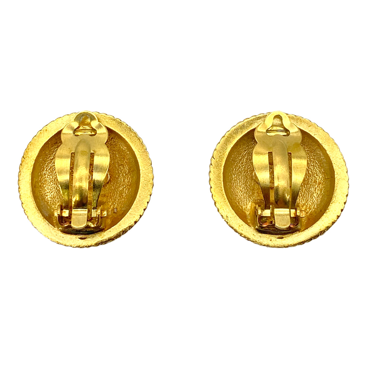 CHANEL VINTAGE EARRINGS COCOMARK ROUND ACCESSORY 95P 90255124
