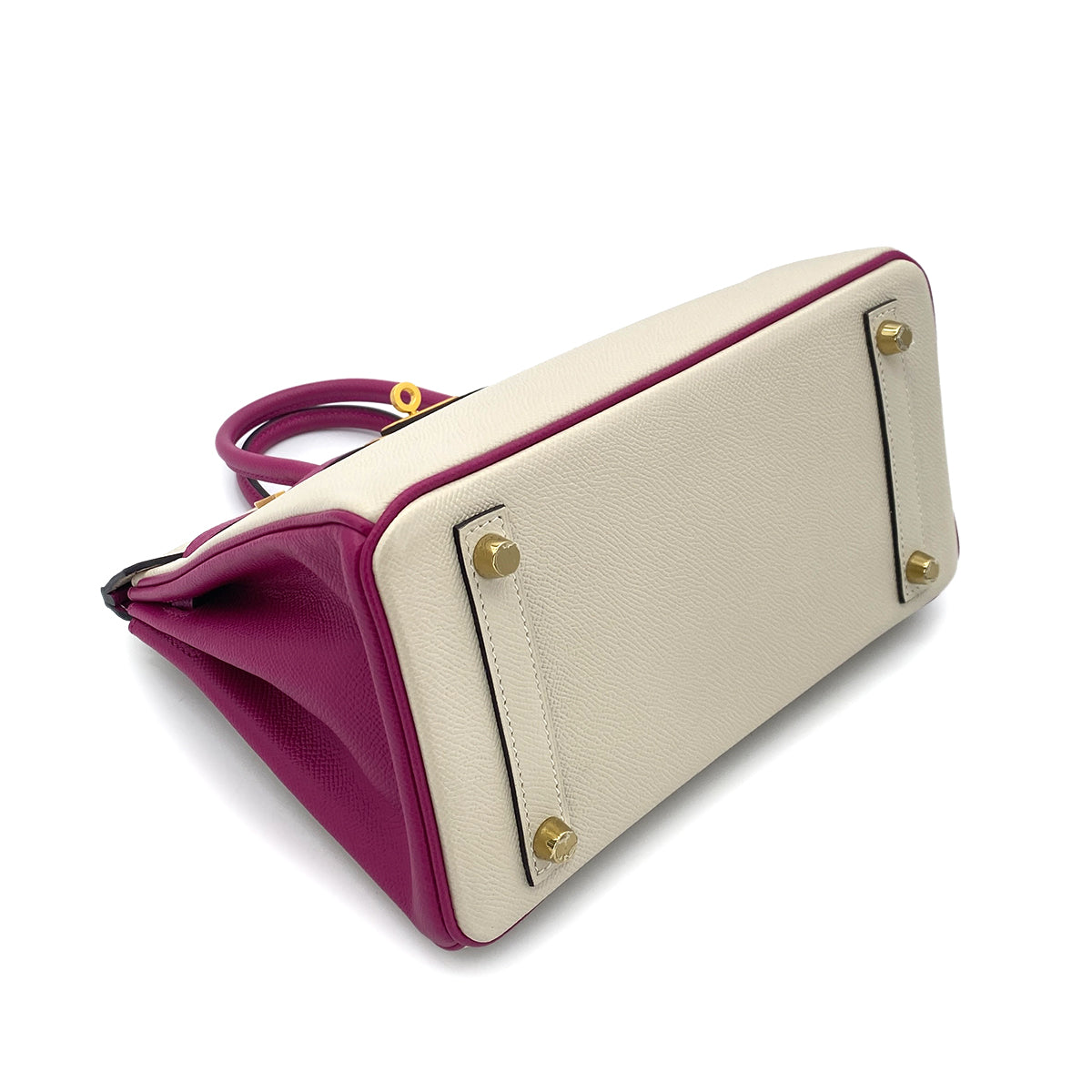 HERMES BIRKIN 25 NATA ROSE POURPLE EPSOM HAND BAG C GHW SPO 90255342