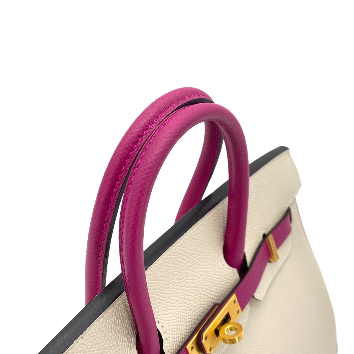 HERMES BIRKIN 25 NATA ROSE POURPLE EPSOM HAND BAG C GHW SPO 90255342