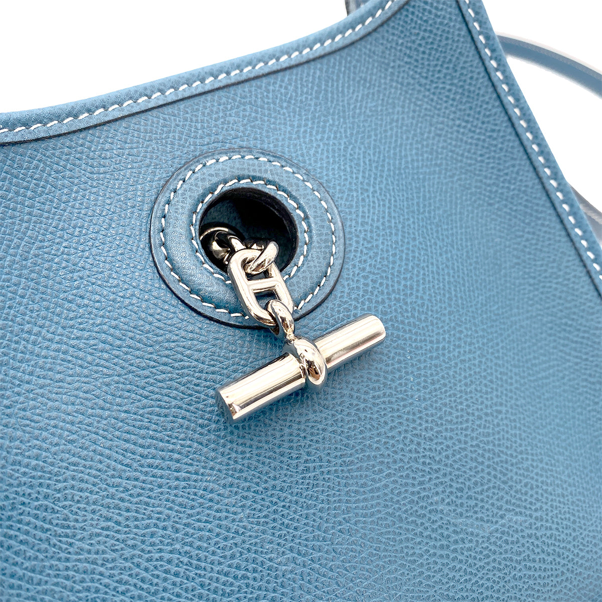 HERMES VESPA BLUE THALASSA EPSON SHOULDER BAG □H 90255347