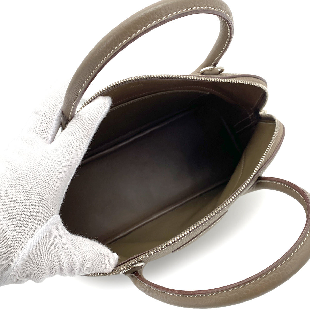 HERMES BOLIDE 31 ETOUPE TAURILLON CLEMENCE HAND SHOULDER BAG A SHW 90255362