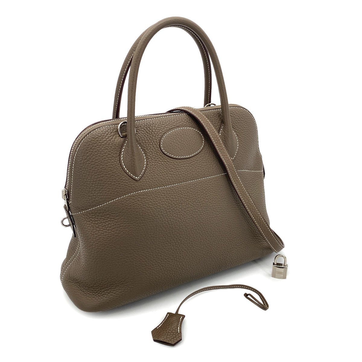 HERMES BOLIDE 31 ETOUPE TAURILLON CLEMENCE HAND SHOULDER BAG A SHW 90255362