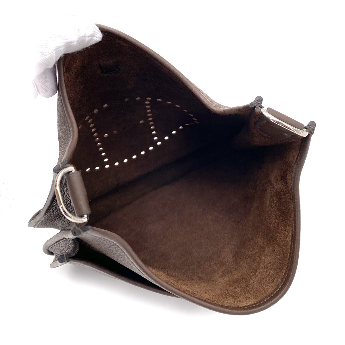 HERMES EVELYNE 2 PM CHOCOLAT TAURILLON CLEMENCE SHOULDER BAG □K 90255366