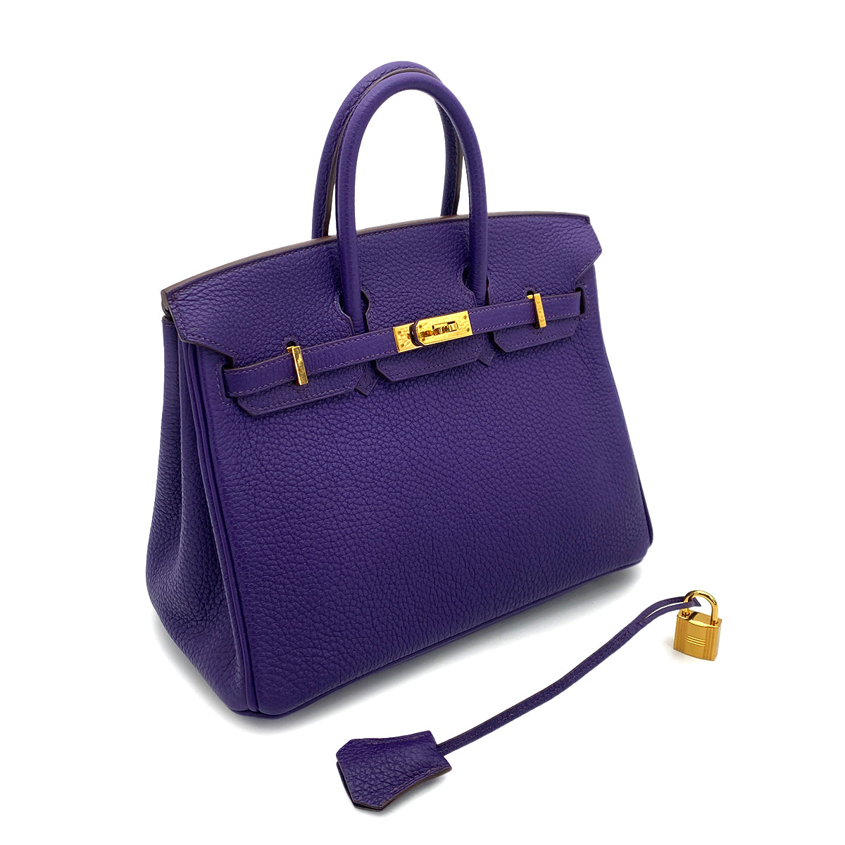 HERMES BIRKIN 25 ULTRAVIOLET TOGO HAND BAG □N GHW 90255369