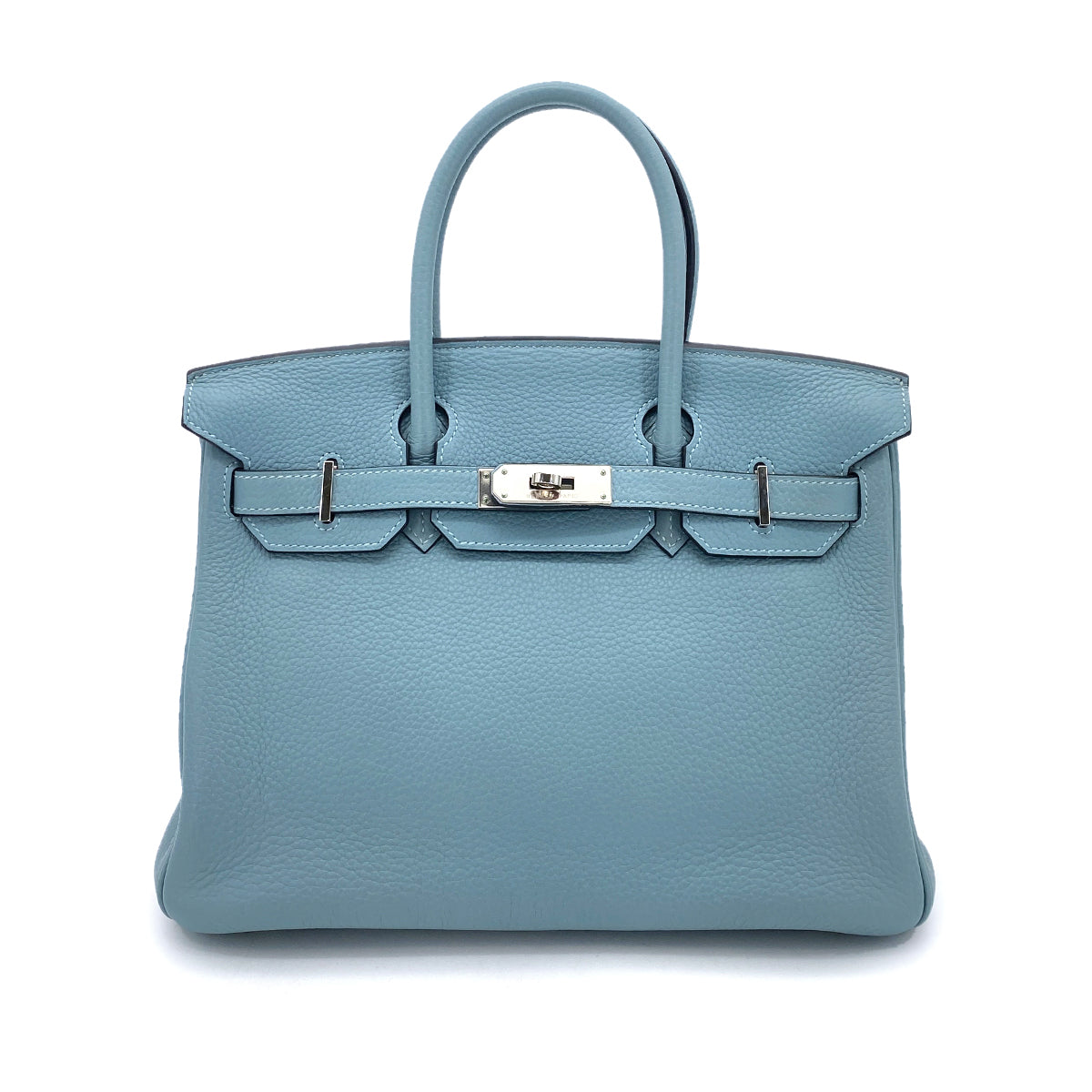 HERMES BIRKIN 30 CIEL TAURILLON CLEMENCE HAND BAG □M SHW 90255370
