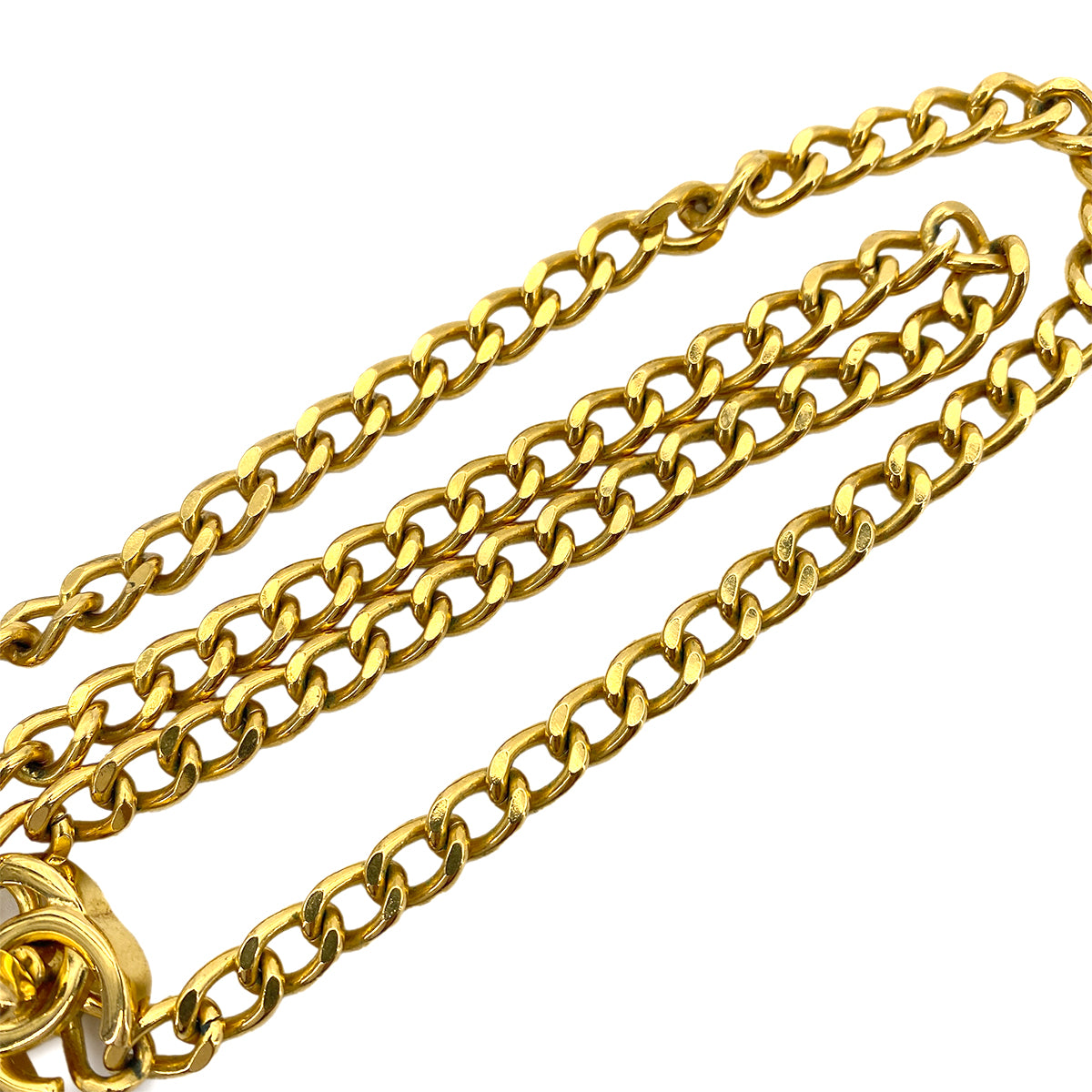 CHANEL VINTAGE NECKLACE COCOMARK TURN LOCK ACCESSORY 96P 90255418