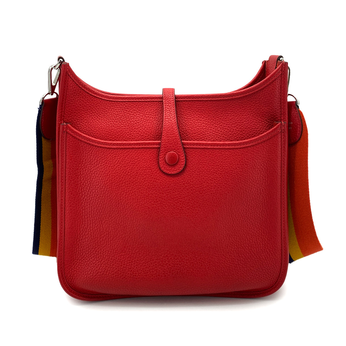 HERMES EVELYNE 3 PM AMAZON ROUGE CASAQUE TAURILLON CLEMENCE SHOULDER BAG C 90255674