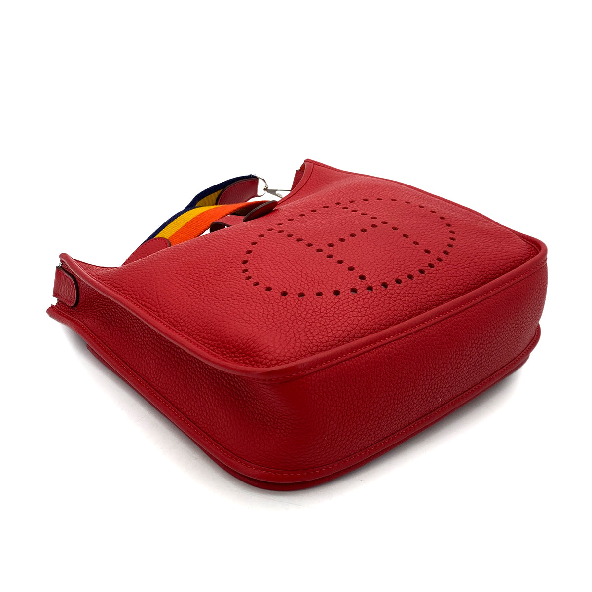 HERMES EVELYNE 3 PM AMAZON ROUGE CASAQUE TAURILLON CLEMENCE SHOULDER BAG C 90255674