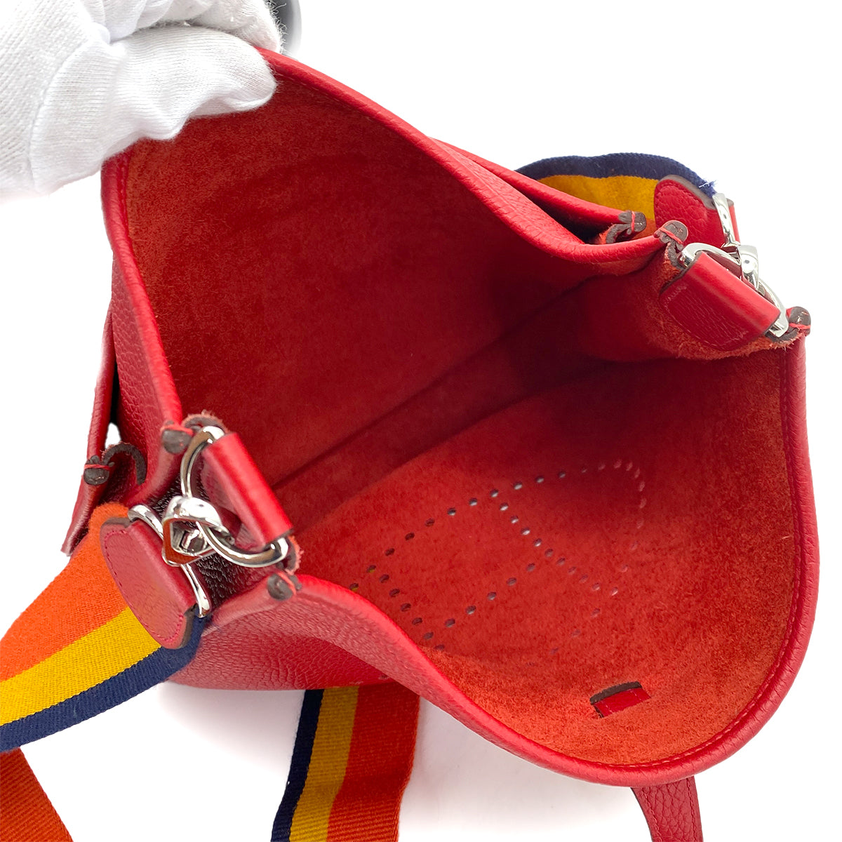 HERMES EVELYNE 3 PM AMAZON ROUGE CASAQUE TAURILLON CLEMENCE SHOULDER BAG C 90255674
