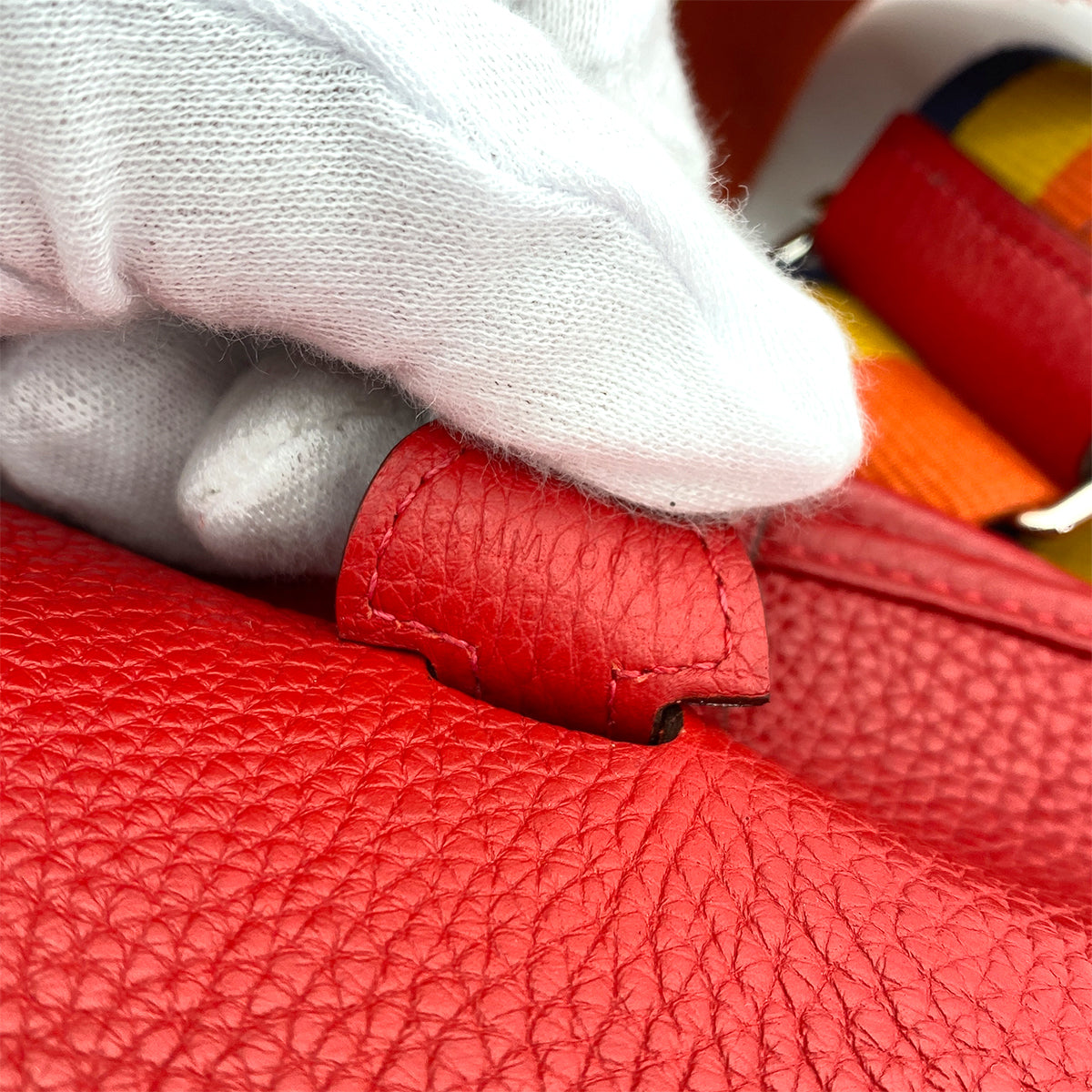 HERMES EVELYNE 3 PM AMAZON ROUGE CASAQUE TAURILLON CLEMENCE SHOULDER BAG C 90255674