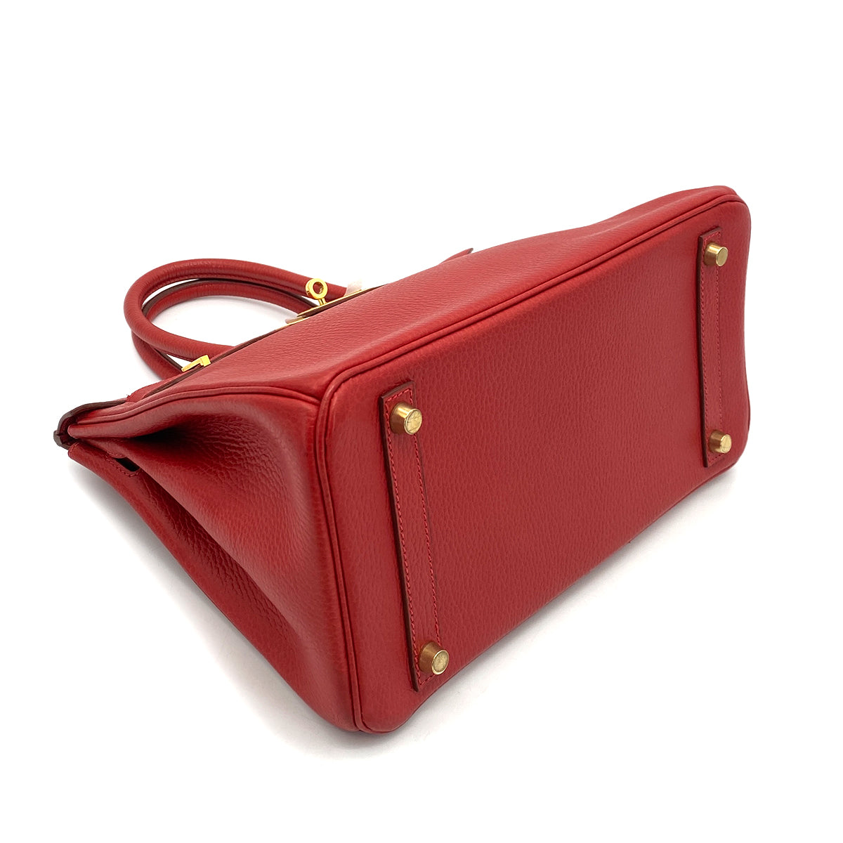 HERMES BIRKIN 30 ROUGE VIF ARDENNES HAND BAG □E 90255681