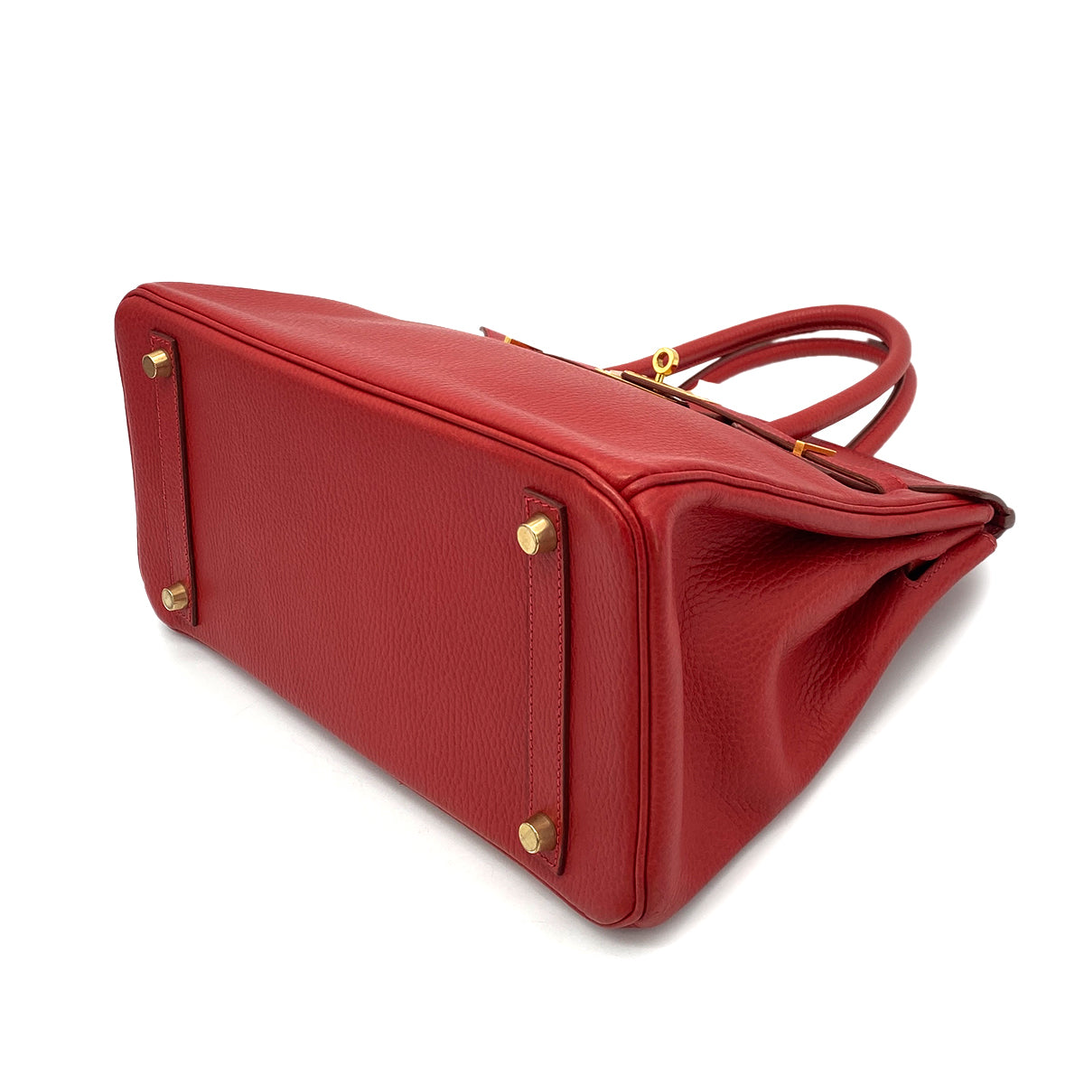 HERMES BIRKIN 30 ROUGE VIF ARDENNES HAND BAG □E 90255681