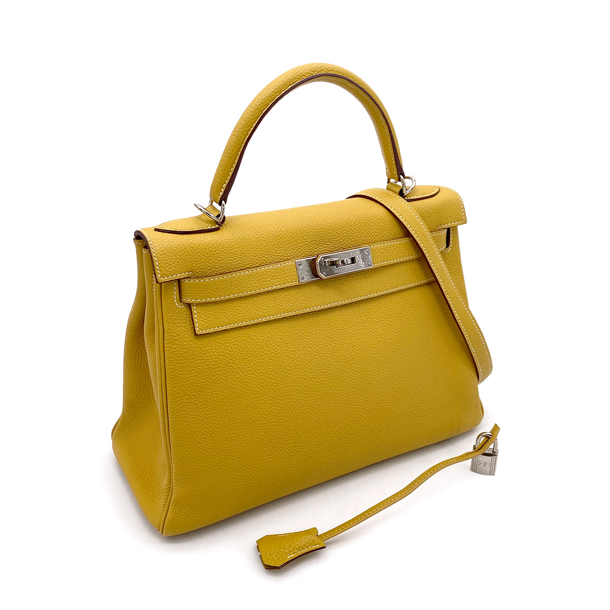 HERMES KELLY 28 SELLIER CURRY TOGO HAND SHOULDER □L BAG SHW 90255682