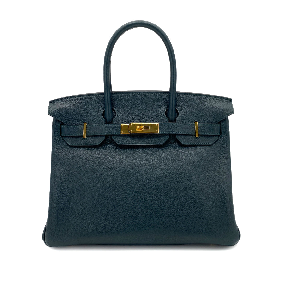 HERMES BIRKIN 30 VERT CYPRES TOGO HAND BAG C GHW 90255689