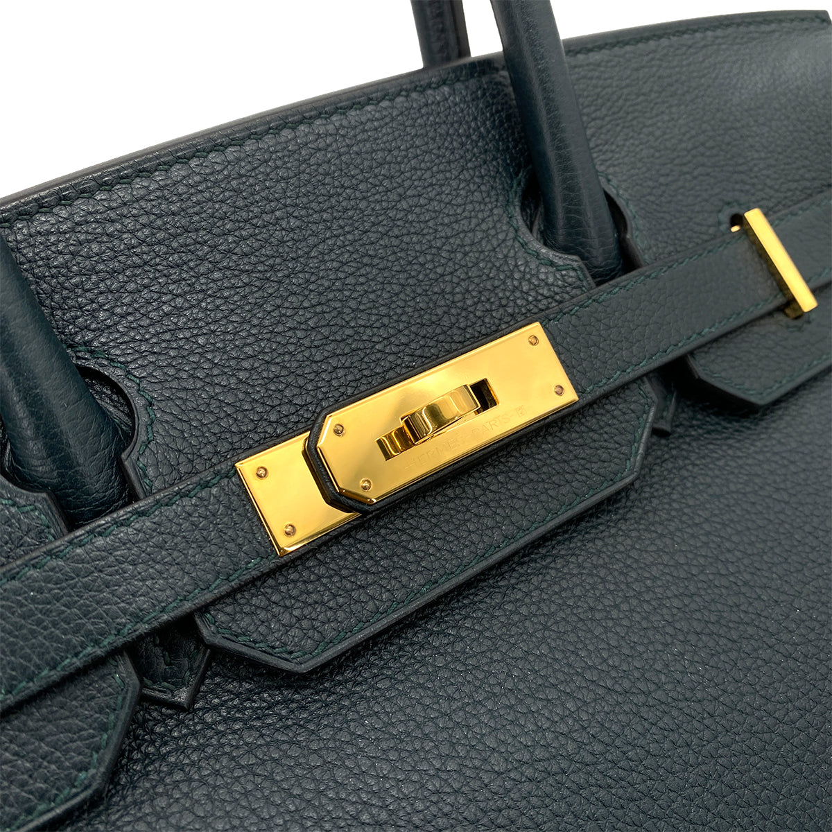HERMES BIRKIN 30 VERT CYPRES TOGO HAND BAG C GHW 90255689