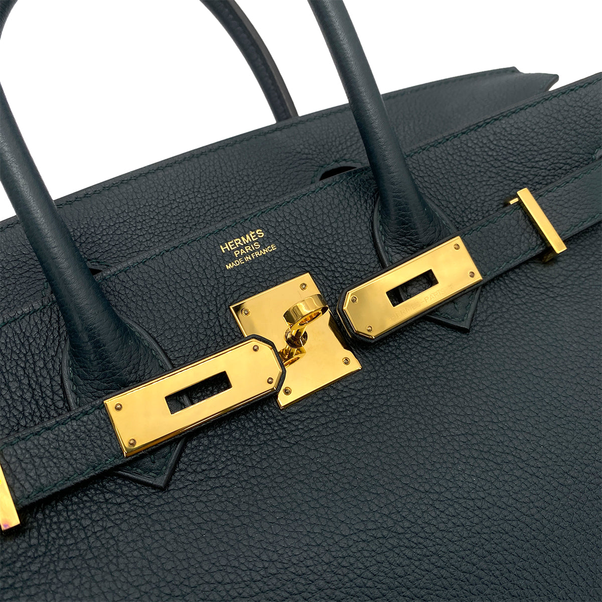 HERMES BIRKIN 30 VERT CYPRES TOGO HAND BAG C GHW 90255689