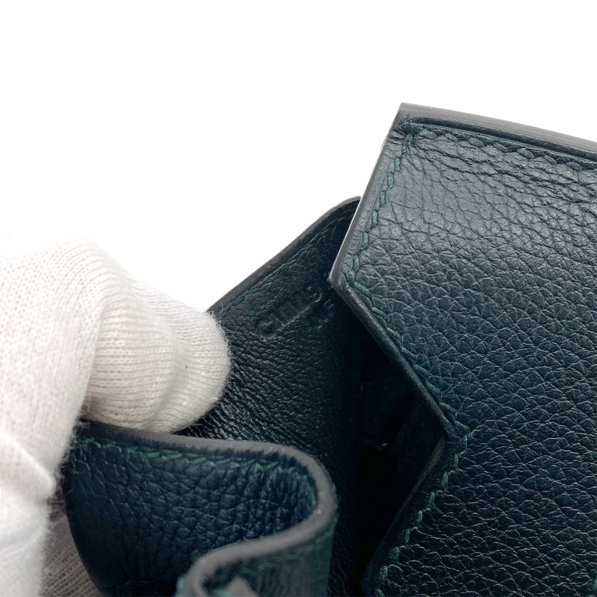 HERMES BIRKIN 30 VERT CYPRES TOGO HAND BAG C GHW 90255689