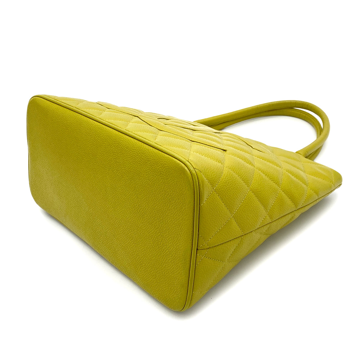 CHANEL VINTAGE MEDALLION TOTE BAG GREEN CAVIAR SKIN 90255692