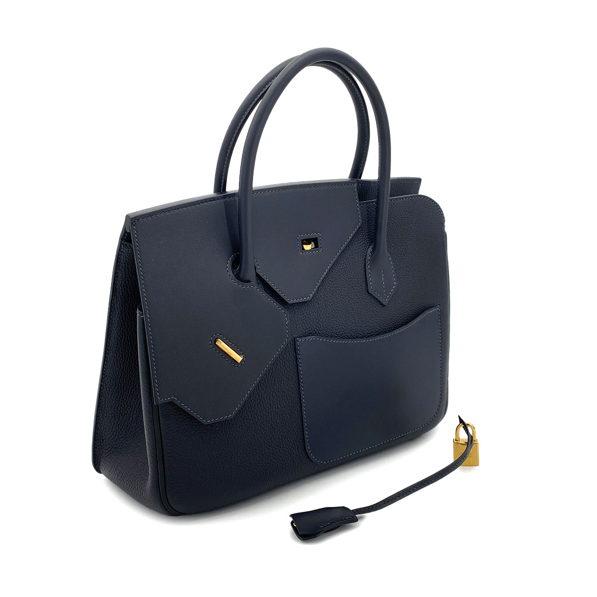 HERMES BIRKIN 30 EN DESORDRE BLUE NUIT SWIFT TOGO VACHE HUNTER HAND BAG B 90255718
