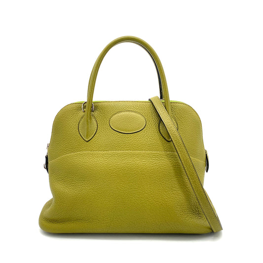 HERMES BOLIDE 31 ANIS GREEN TAURILLON CLEMENCE HAND SHOULDER BAG D SHW 90255766
