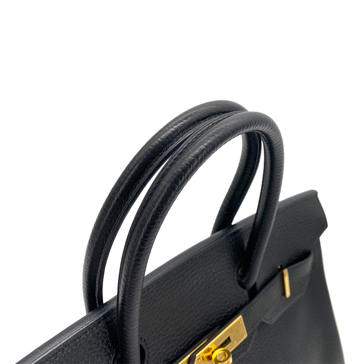 HERMES BIRKIN 30 BLACK ARDENNES HAND BAG □E GHW 90255782