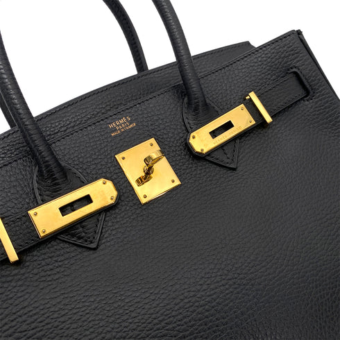 HERMES BIRKIN 30 BLACK ARDENNES HAND BAG □E GHW 90255782 - PURPOSE