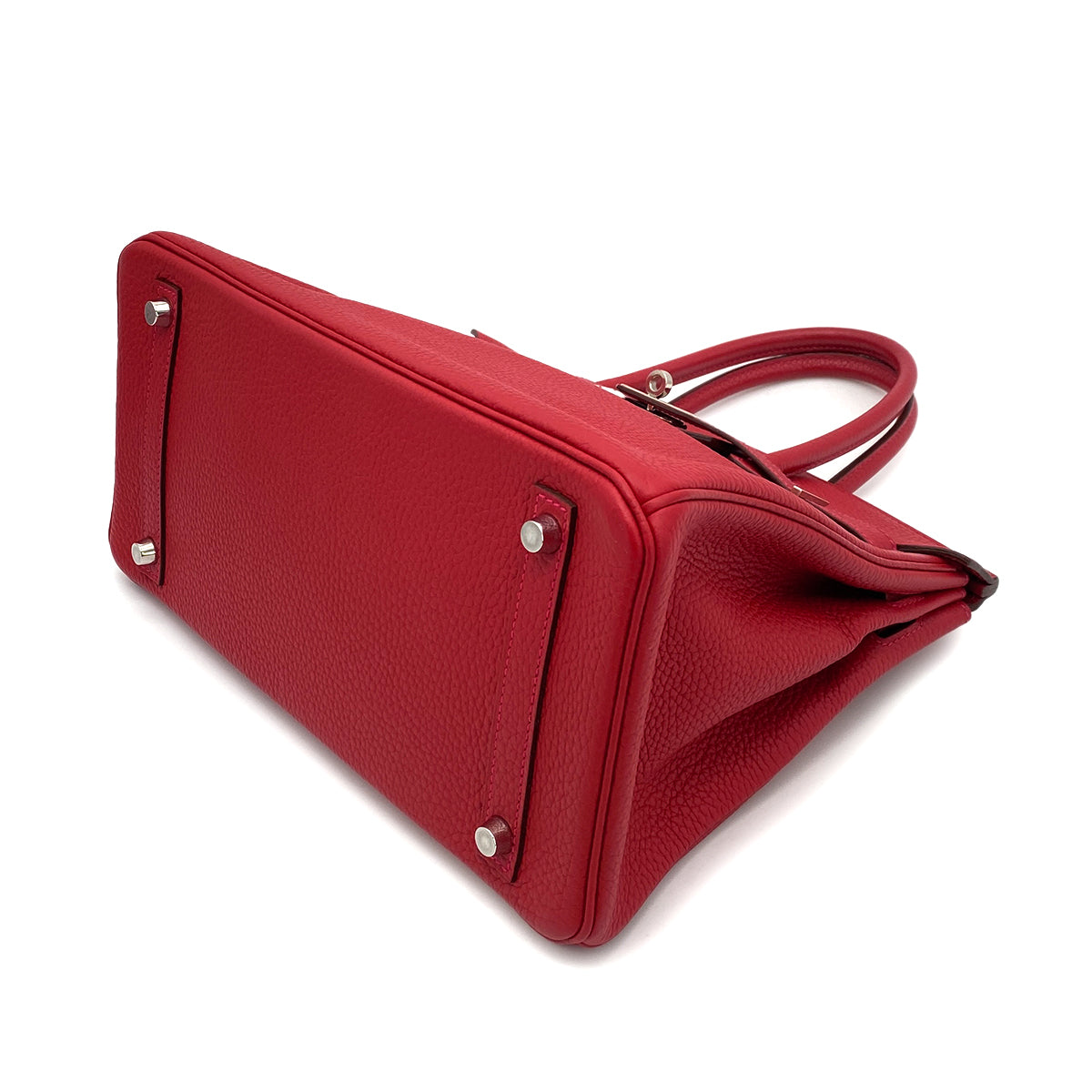 HERMES BIRKIN 30 ROUGE CASAQUE TAURILLON CLEMENCE HAND BAG □Q SHW 90255909