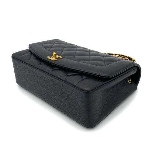 CHANEL VINTAGE DIANA MEDIUM CHAIN SHOULDER BAG BLACK CAVIAR SKIN 90255910 - PURPOSE