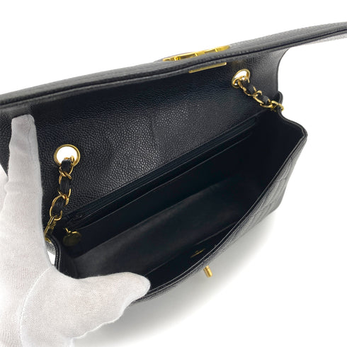 CHANEL VINTAGE DIANA MEDIUM CHAIN SHOULDER BAG BLACK CAVIAR SKIN 90255910 - PURPOSE