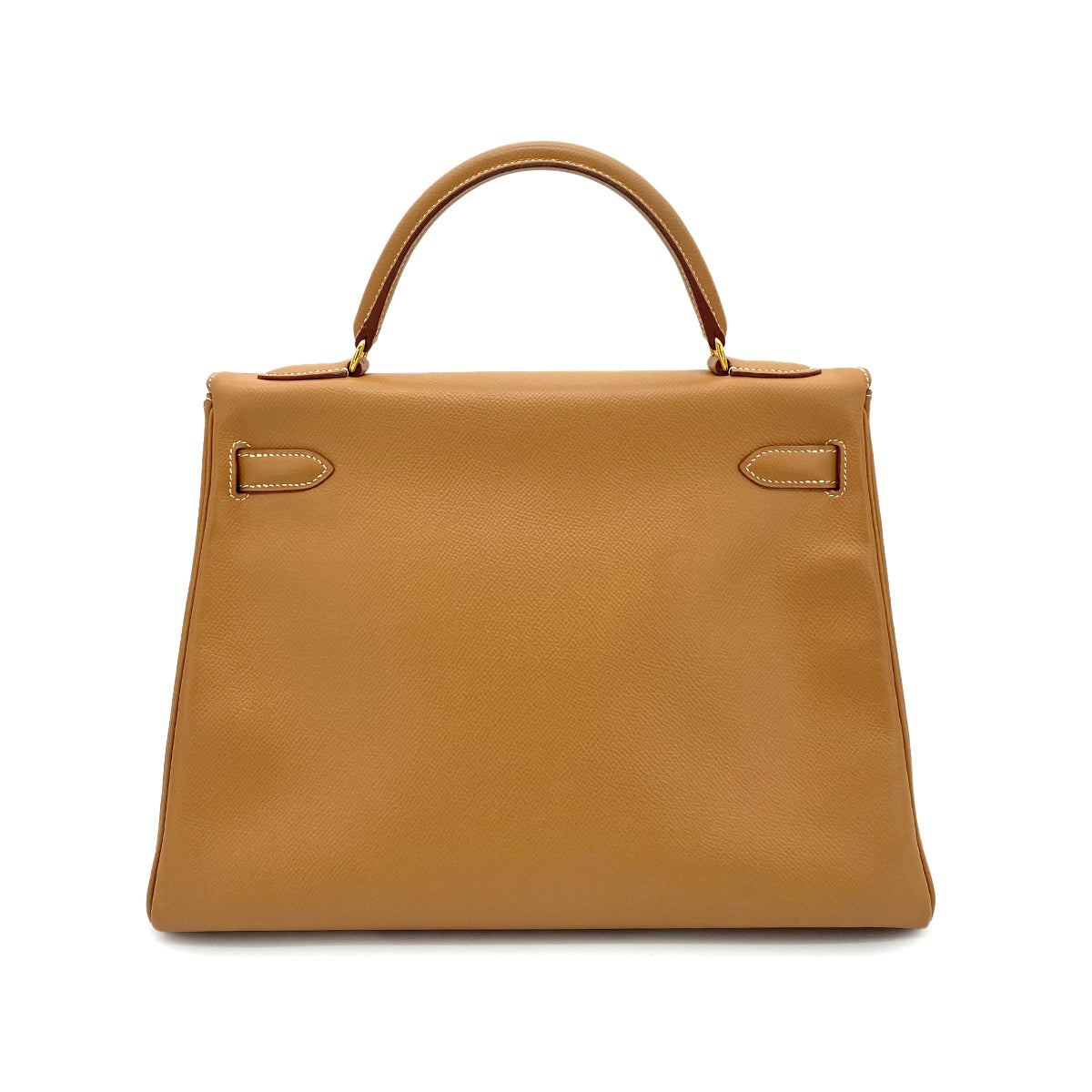 HERMES KELLY 32 RETOURNE NATURAL COUCHEVEL HAND SHOULDER BAG □A 90255928