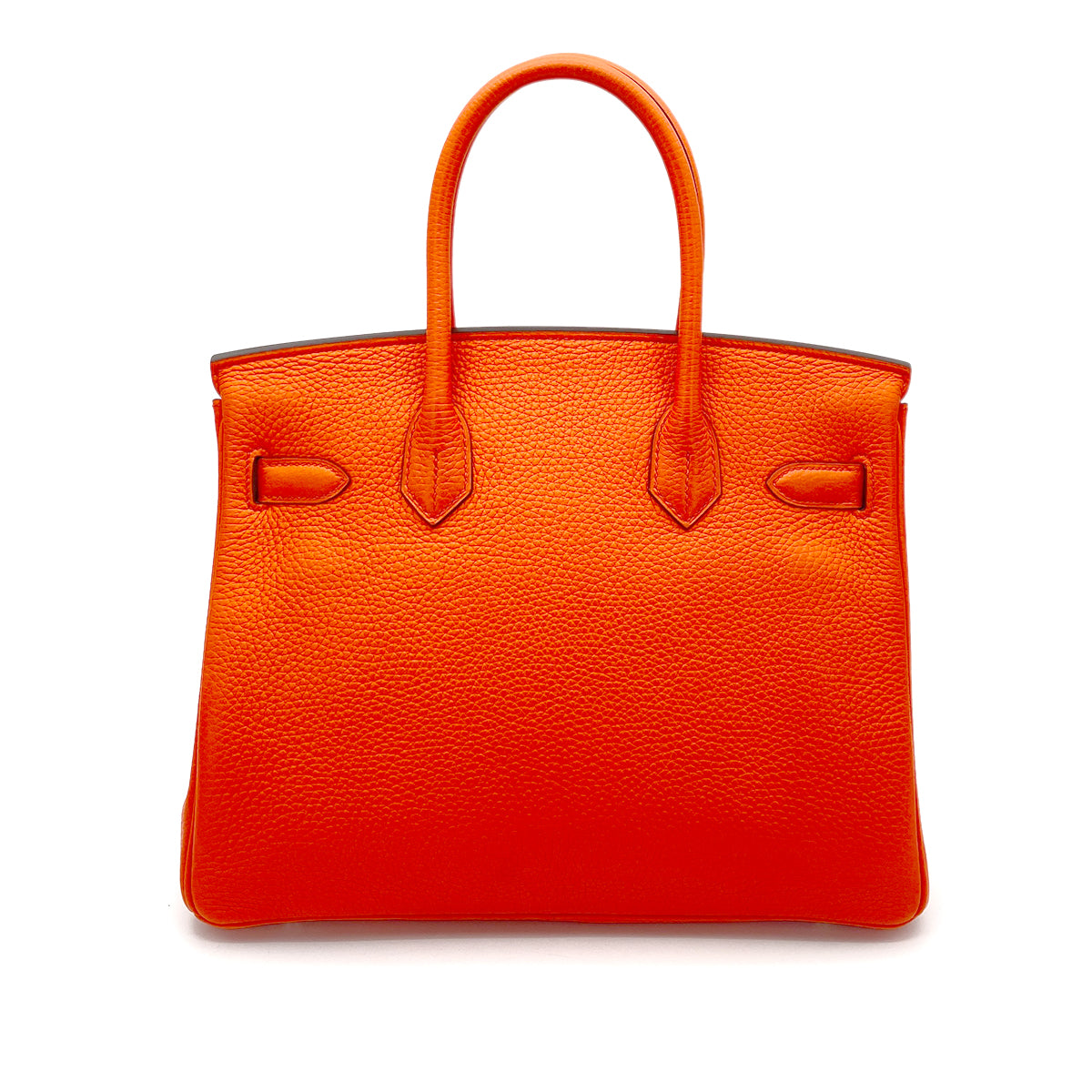 HERMES BIRKIN 30 ORANGE POPY TAURILLON CLEMENCE HAND BAG T SHW 90255931