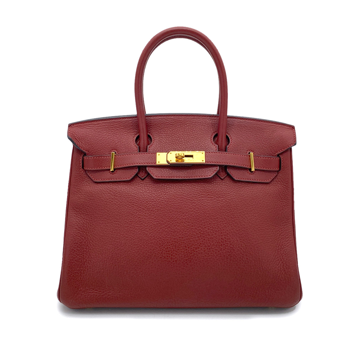 HERMES BIRKIN 30 RUBY TAURILLON CLEMENCE HAND BAG □J GHW 90255934
