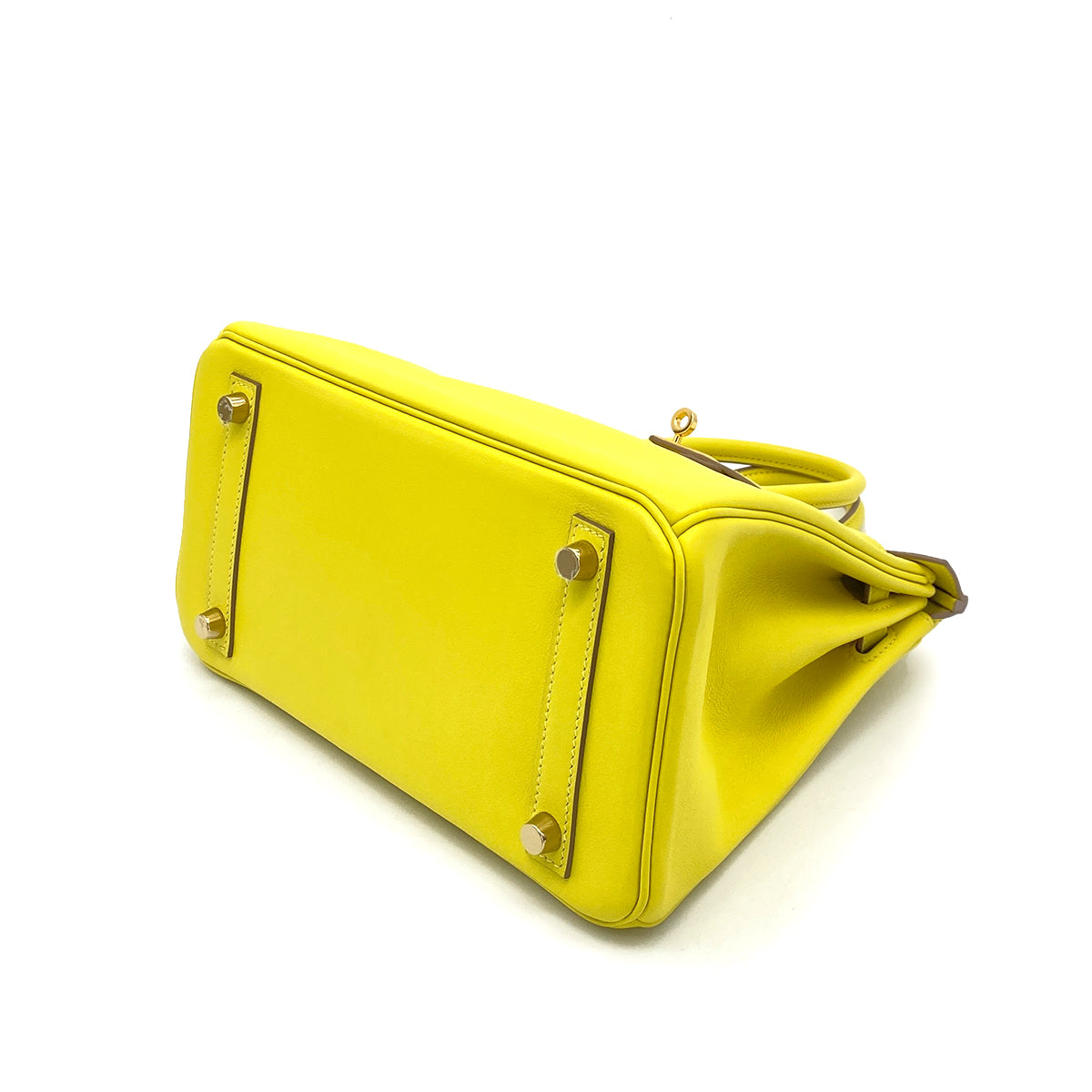 HERMES BIRKIN 25 LIME SWIFT HAND BAG D SHW 90255948