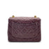 CHANEL VINTAGE MINI SQUARE 17 CHAIN SHOULDER BAG BORDEAUX LAMB SKIN 90255954 - PURPOSE