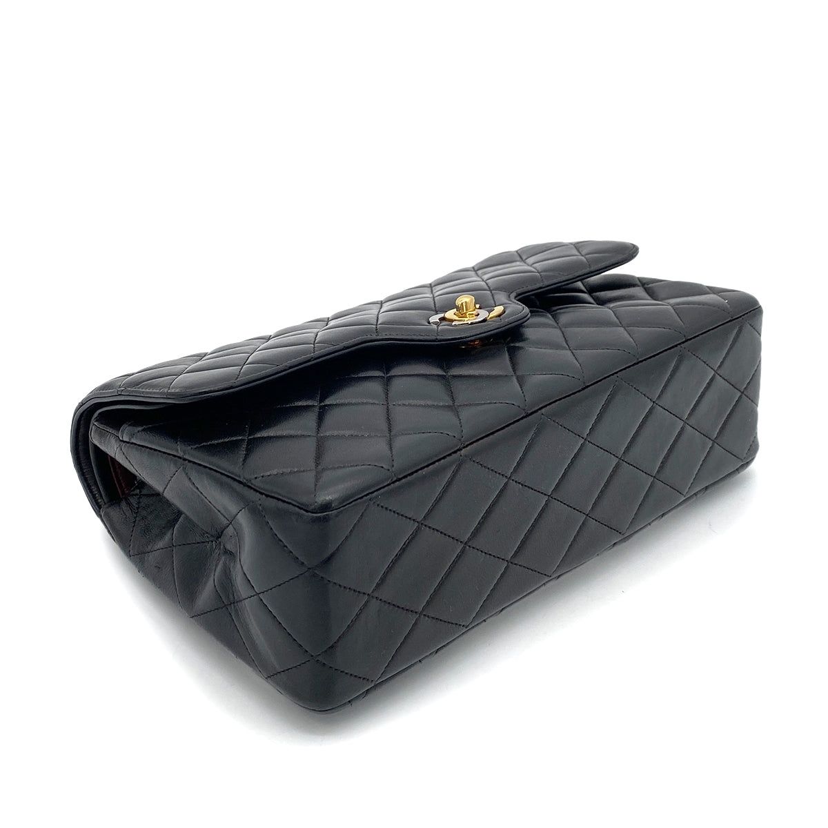 CHANEL VINTAGE PARIS LIMITED MATELASSE CHAIN SHOULDER BAG BLACK LAMB SKIN 90255955